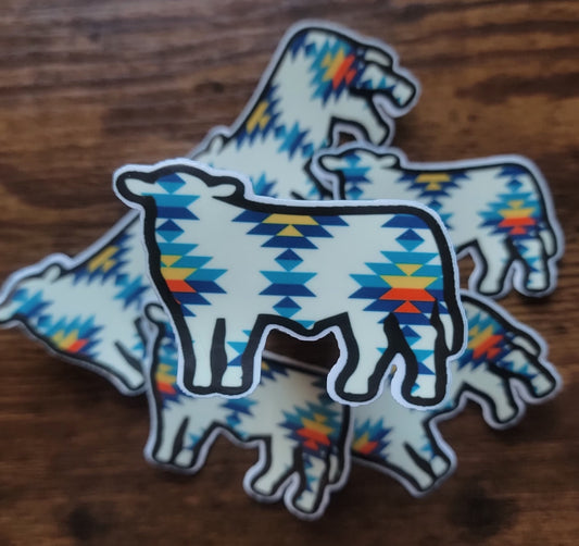 Aztec bull sticker