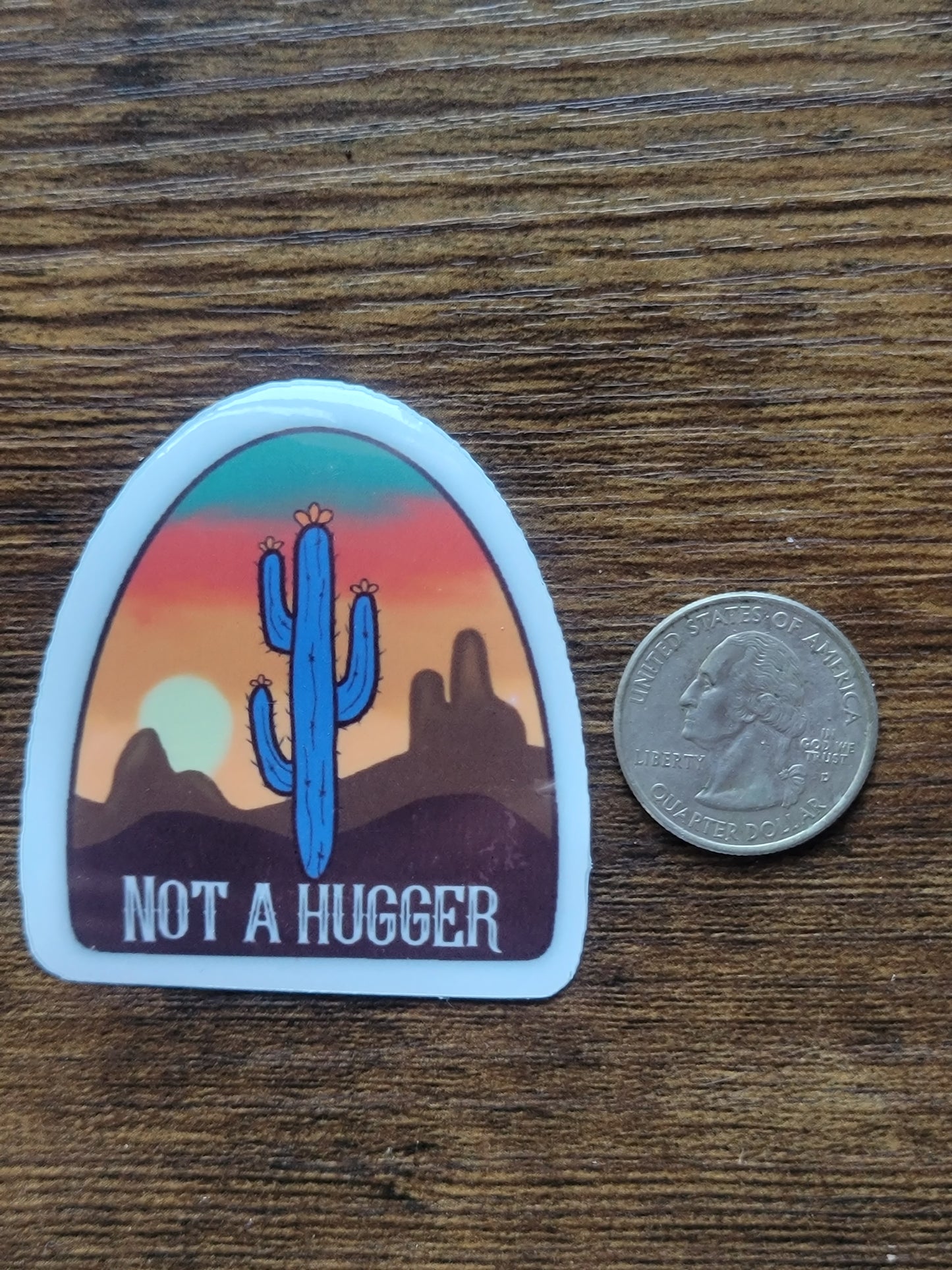 Not A Hugger sticker