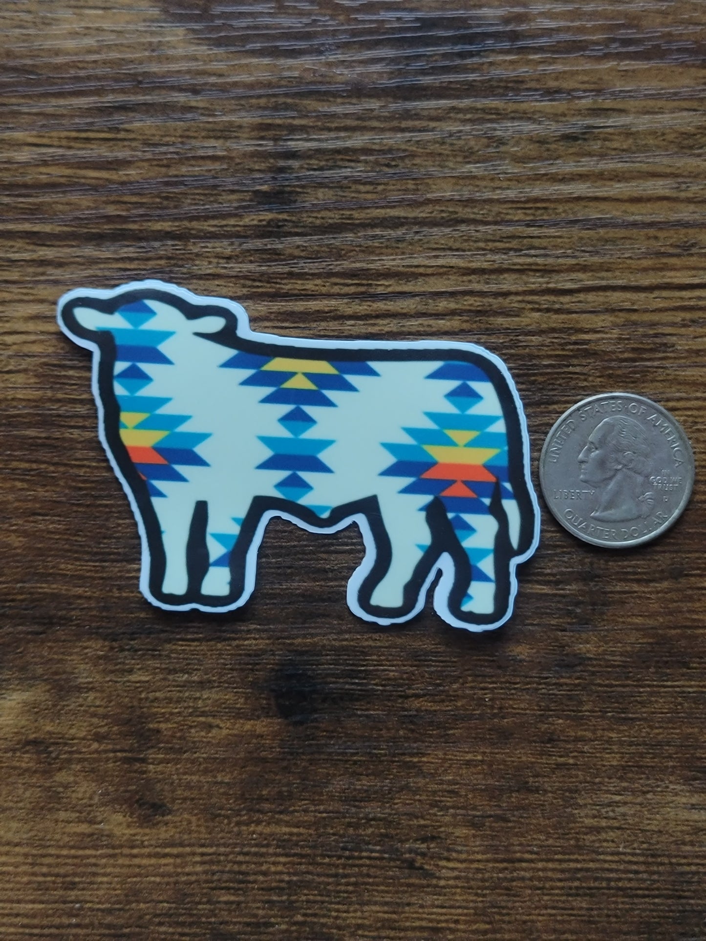 Aztec bull sticker